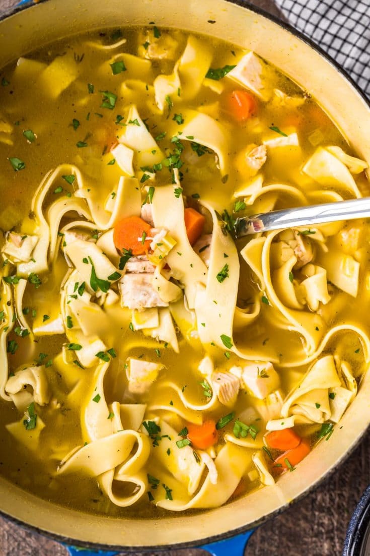 Turkey Noodle Soup Recipe (Thanksgiving Leftovers Idea)