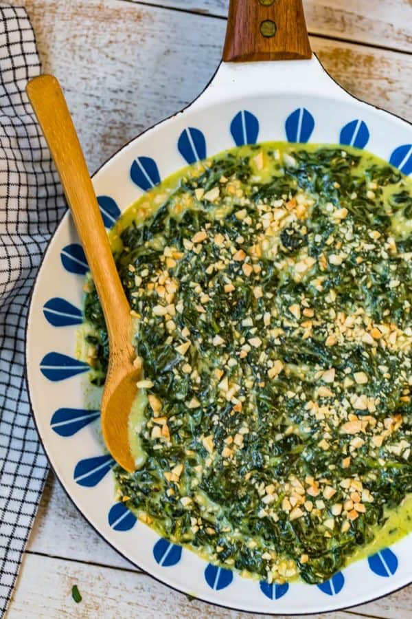 Creamed Spinach with Toasted Almonds Recipe - The Cookie Rookie®