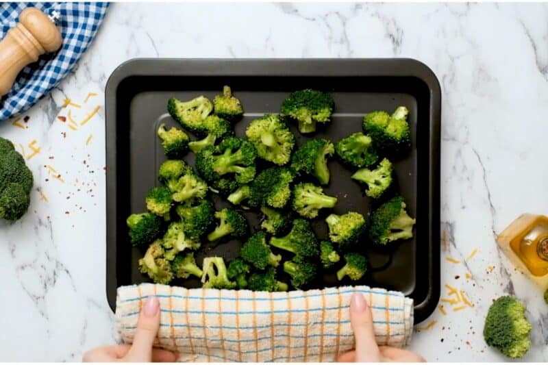 broil broccoli for 3-4 min