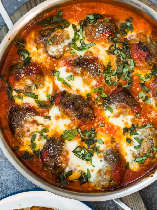 meatball parmesan in a bowl