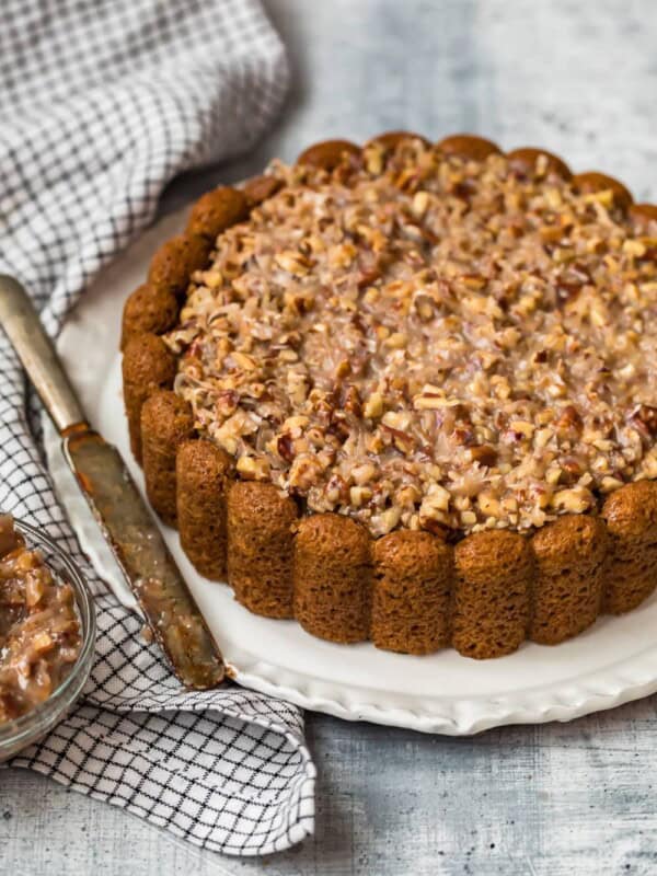 old fashioned oatmeal cake on a plate