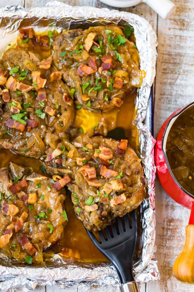 Crock Pot Smothered Pork Chops Recipe - The Cookie Rookie® (VIDEO)