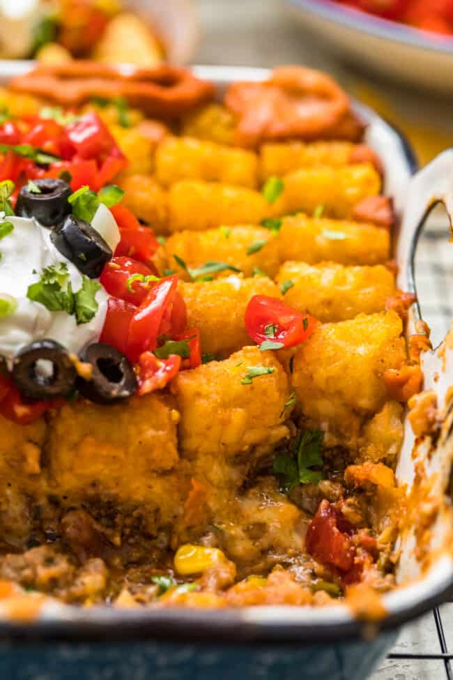 Mexican Tater Tot Casserole Recipe - The Cookie Rookie® (VIDEO)