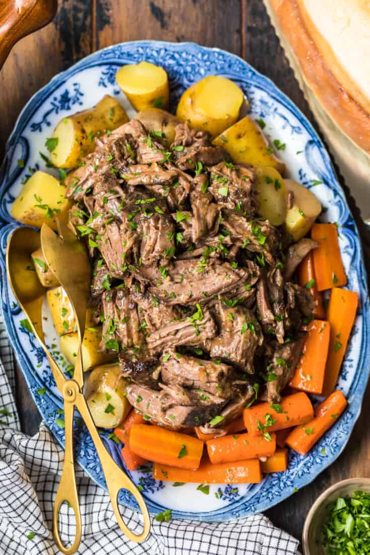 Easy Slow Cooker Pot Roast (Crockpot Recipe) - (HOW TO VIDEO)