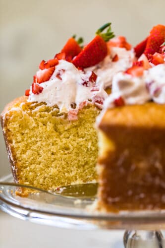 Kentucky Butter Cake with Strawberries and Cream Recipe - The Cookie ...