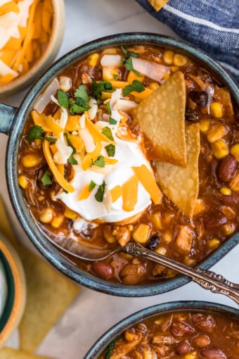 Chicken Taco Soup (Pantry Staples) Recipe - The Cookie Rookie®