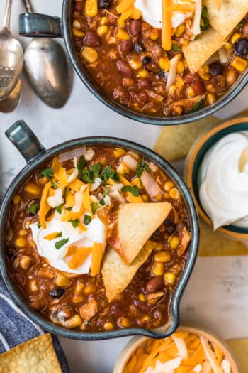 Chicken Taco Soup (Pantry Staples) Recipe - The Cookie Rookie®