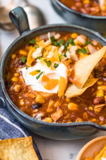 Taco Chicken Soup Recipe with Pantry Staples - The Cookie Rookie®