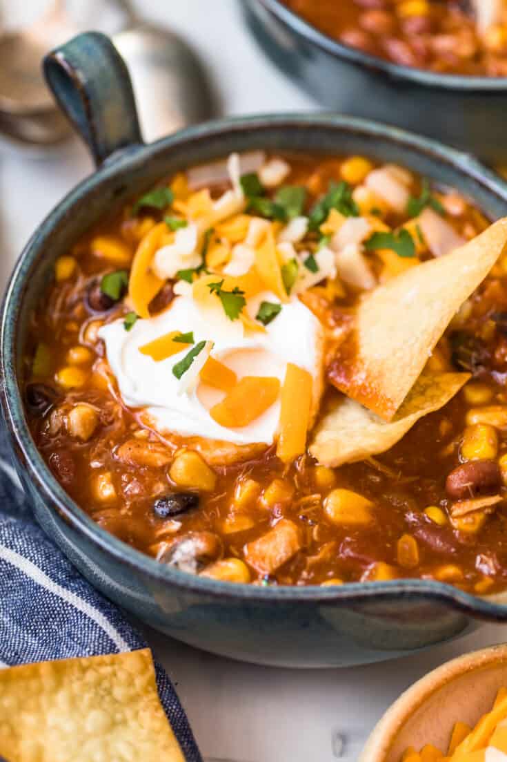 Chicken Taco Soup (Pantry Staples) Recipe - The Cookie Rookie®