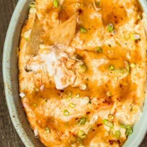 crab rangoon dip in a bowl