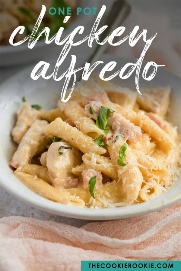 One Pot Chicken Alfredo with Feta - The Cookie Rookie (VIDEO!)