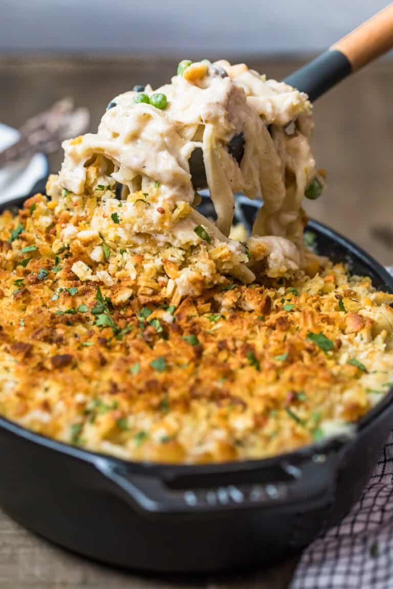 Tuna Noodle Casserole Recipe (Pantry Staples) - The Cookie Rookie®