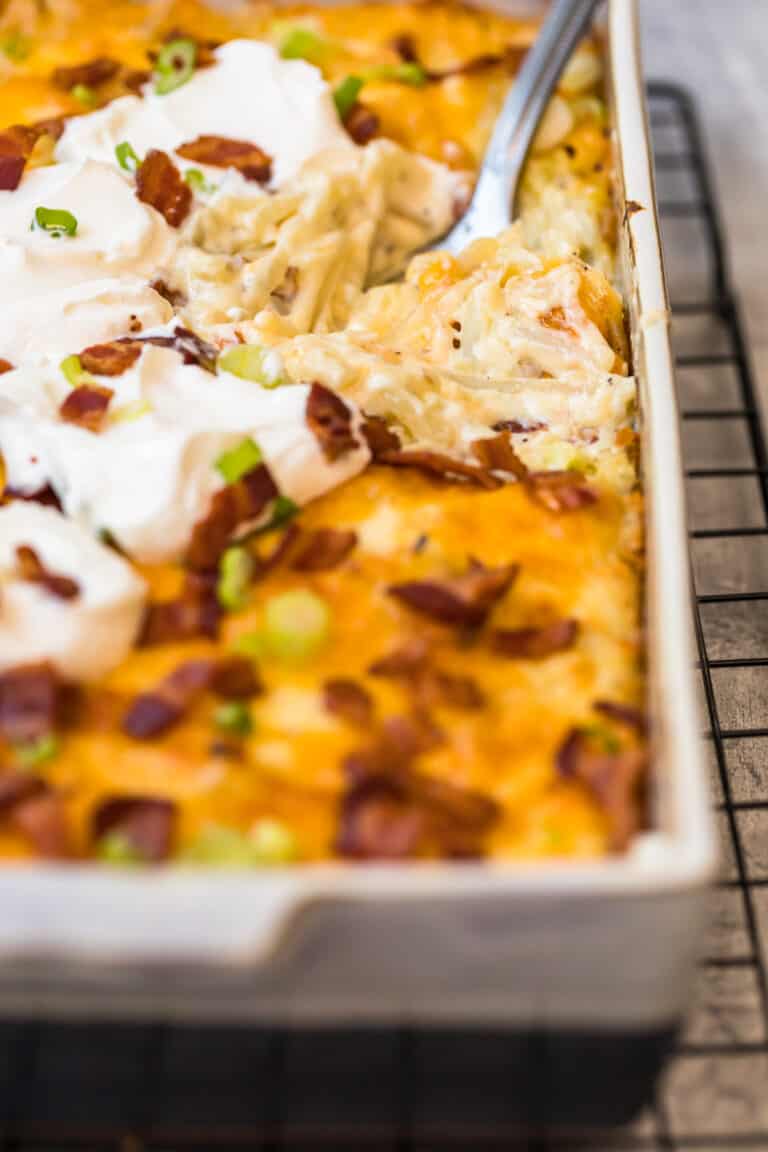 Loaded Hash Brown Potato Casserole - The Cookie Rookie®