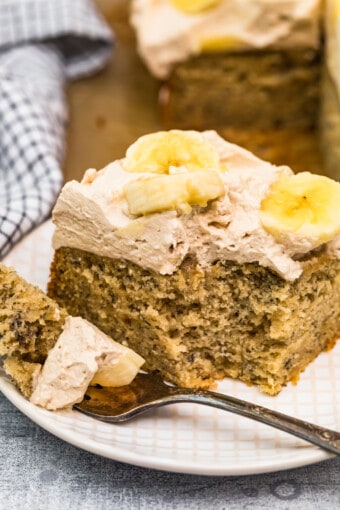 Banana Cake with Kahlua Whipped Cream Recipe - The Cookie Rookie®