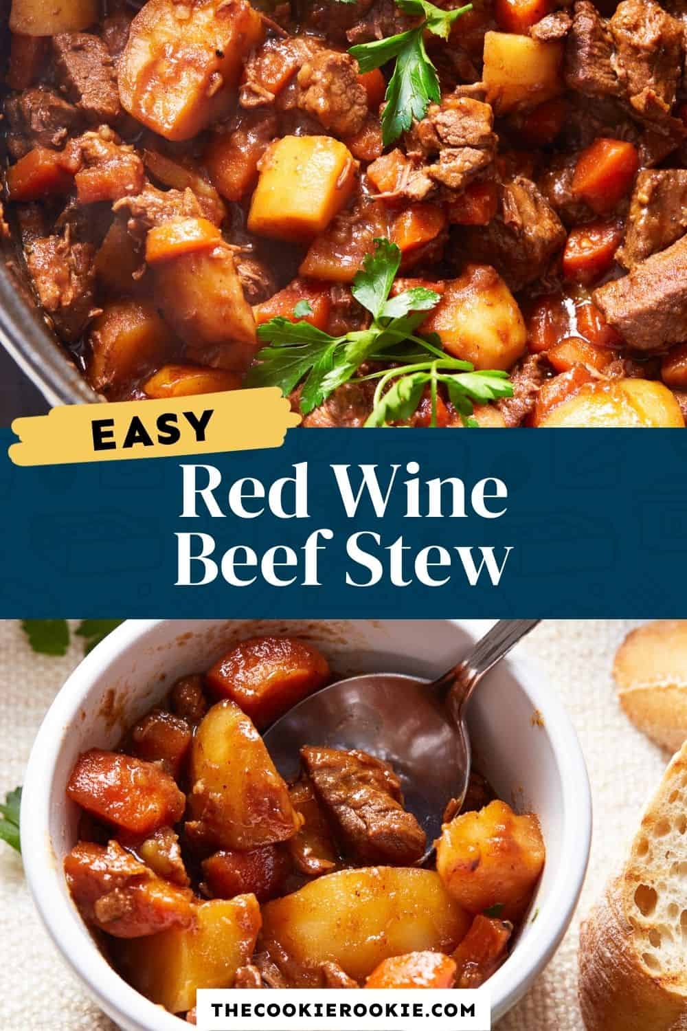 Beef Stew with Red Wine Recipe - The Cookie Rookie®