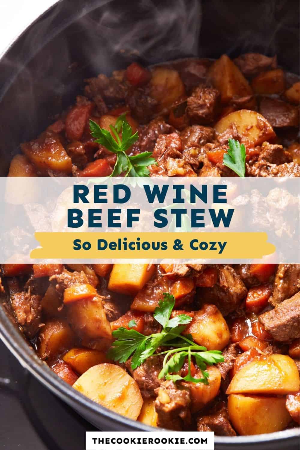 Beef Stew with Red Wine Recipe - The Cookie Rookie®