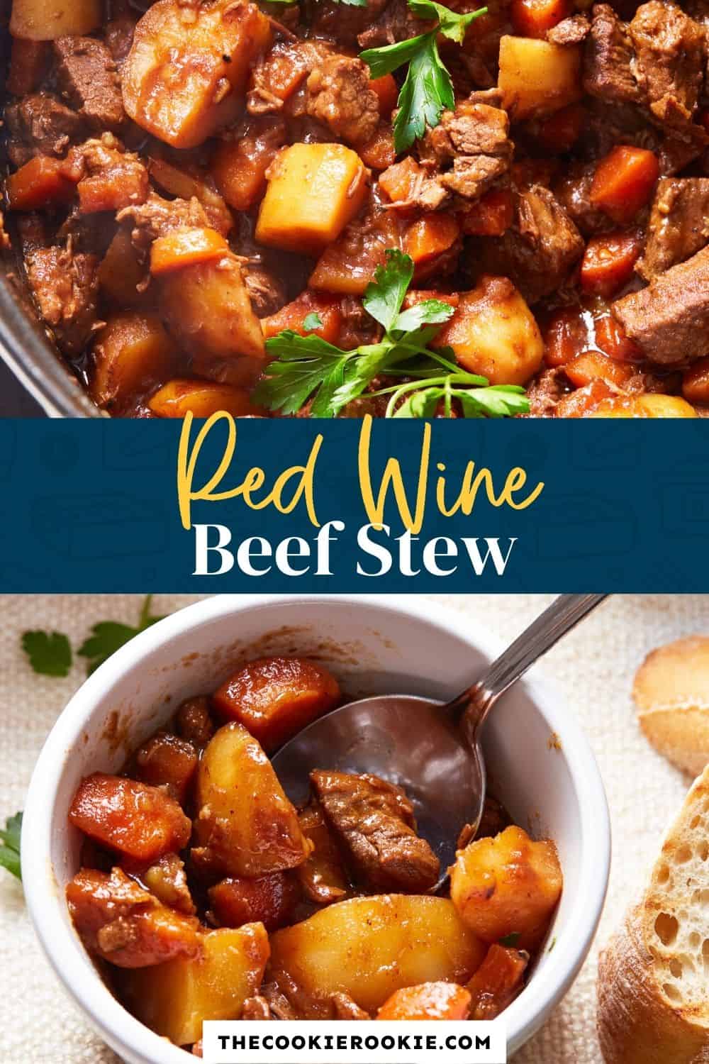 Dutch Oven Beef Stew with Red Wine - The Cookie Rookie®