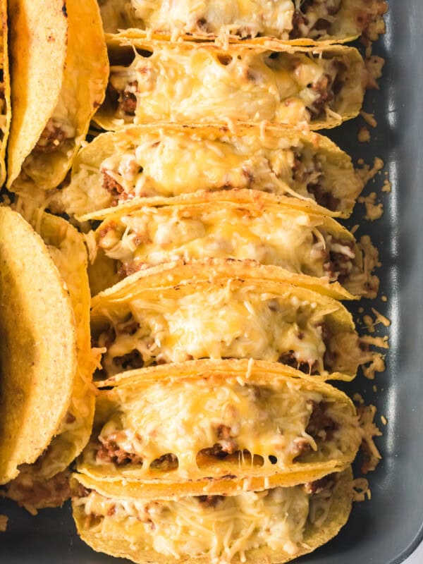 baked ground beef baked tacos in dish