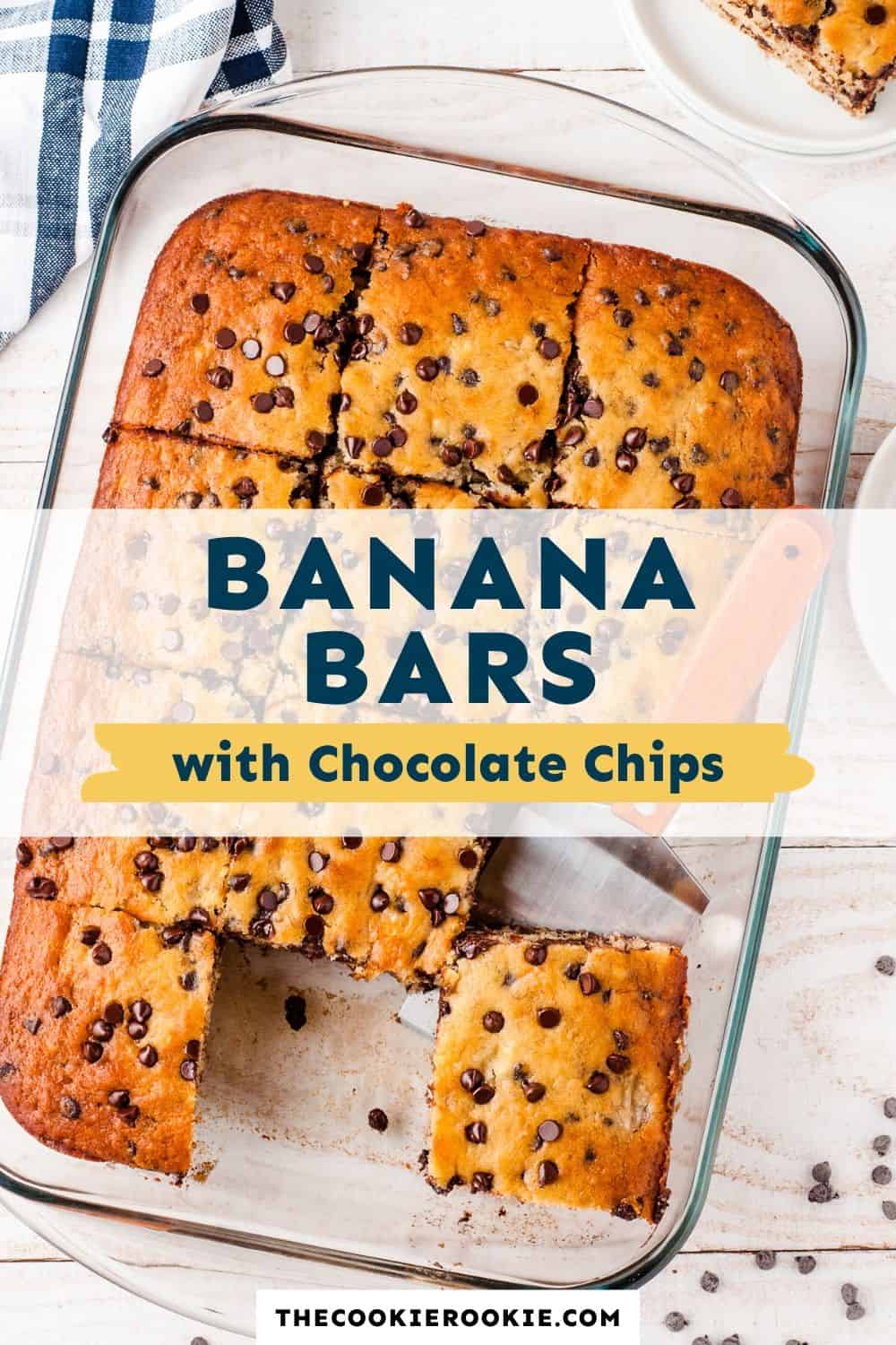 Chocolate Chip Banana Bars Recipe - The Cookie Rookie®