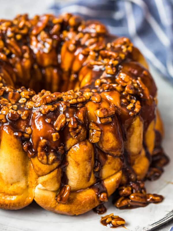 butterscotch monkey bread on platter