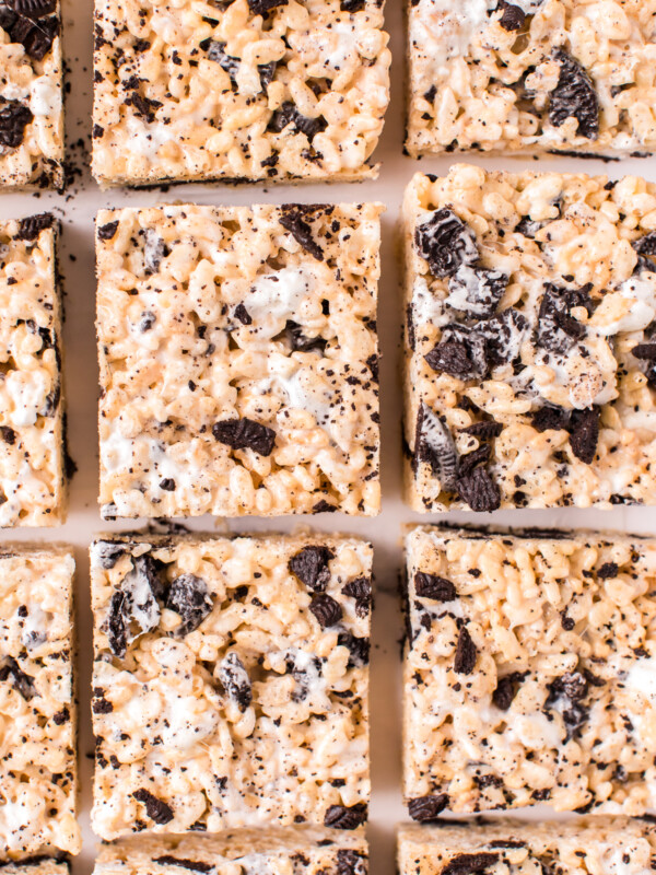 sliced oreo rice krispie treats