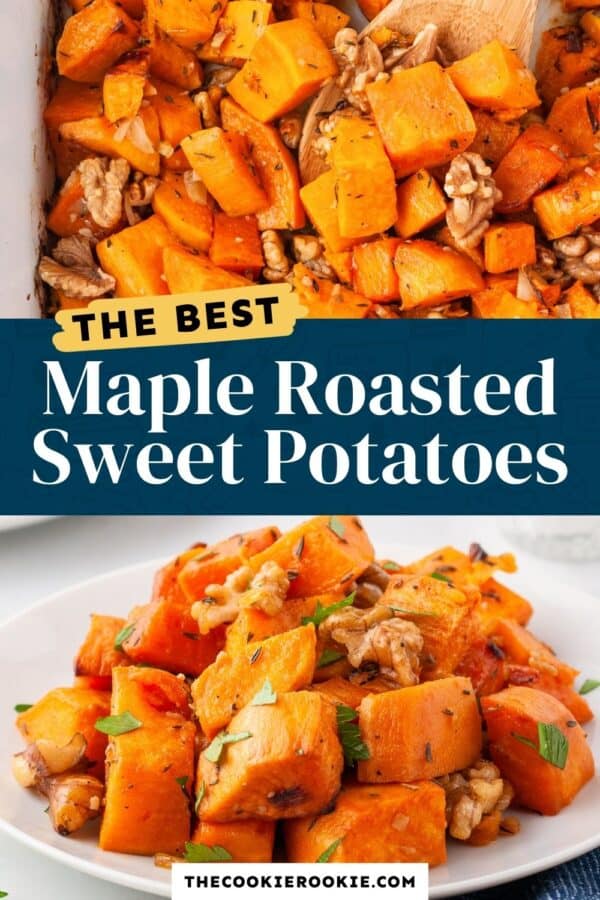 Maple Roasted Sweet Potatoes Recipe - The Cookie Rookie®
