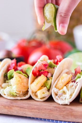 Shrimp Tacos with Pineapple Slaw - The Cookie Rookie®