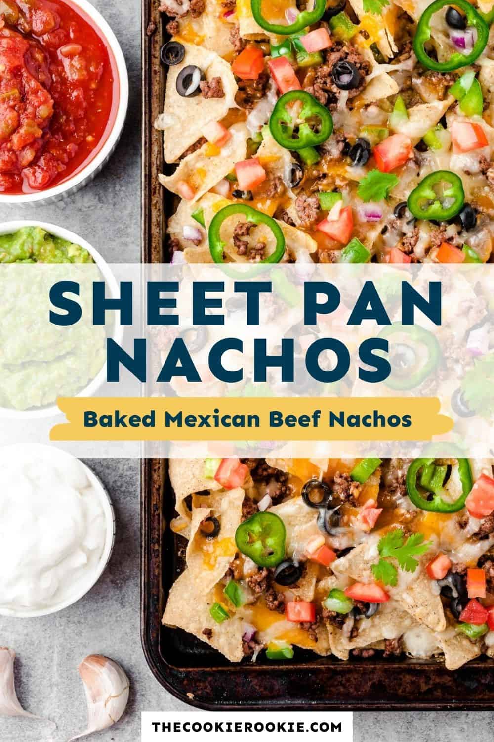 Beef Sheet Pan Nachos Recipe - The Cookie Rookie®