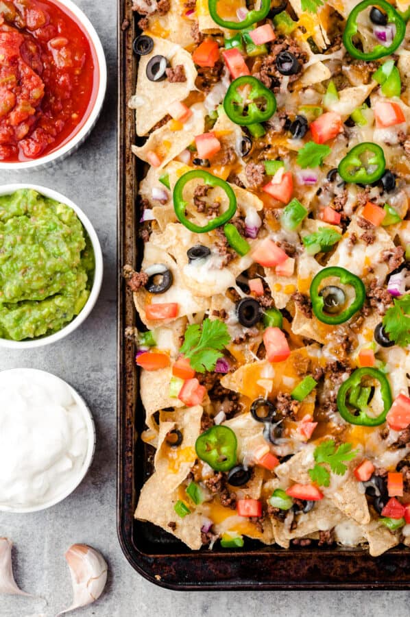 Beef Sheet Pan Nachos Recipe - The Cookie Rookie®