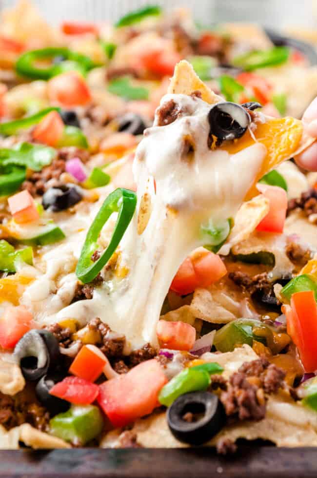 Beef Sheet Pan Nachos Recipe - The Cookie Rookie®