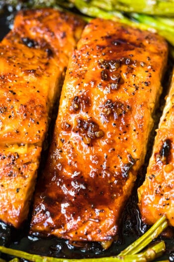 Honey Garlic Salmon and Asparagus Recipe - The Cookie Rookie®