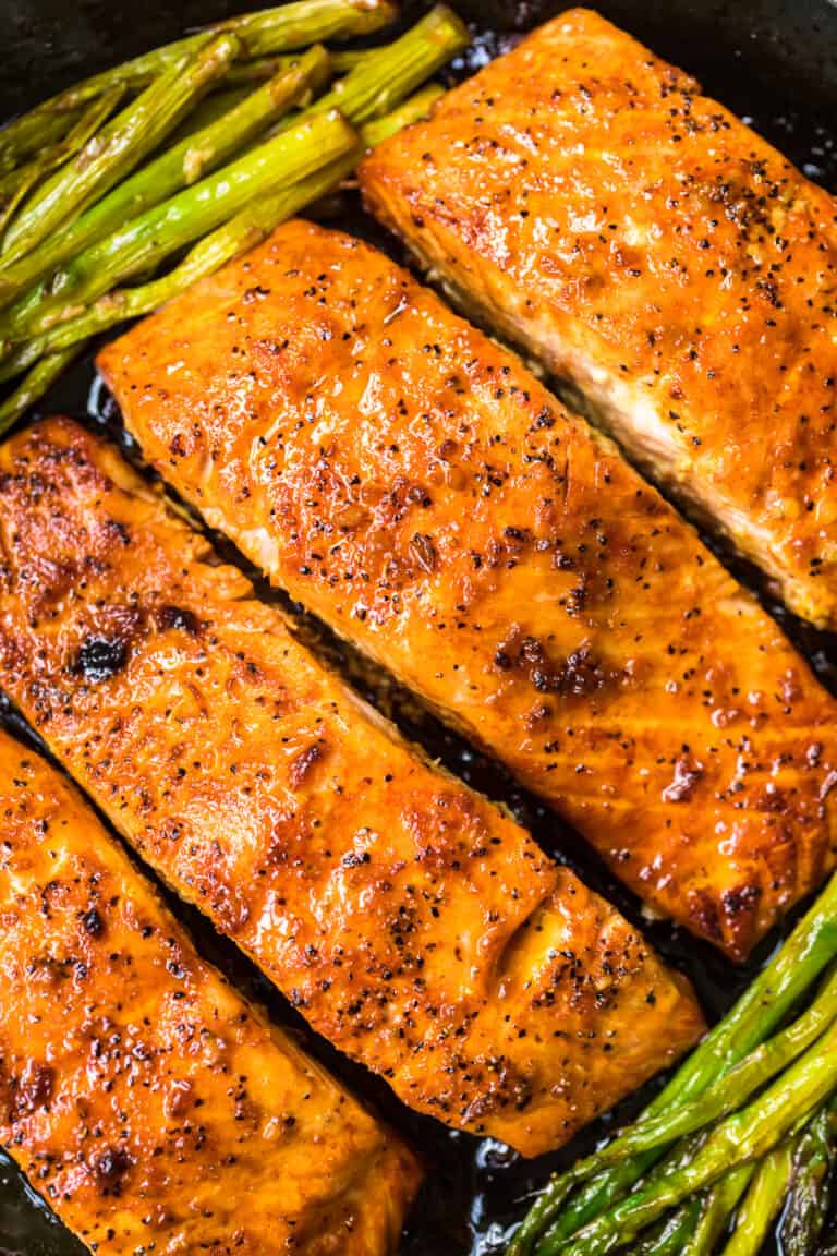 Honey Garlic Salmon and Asparagus - The Cookie Rookie®