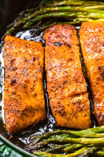 Honey Garlic Salmon and Asparagus - The Cookie Rookie®