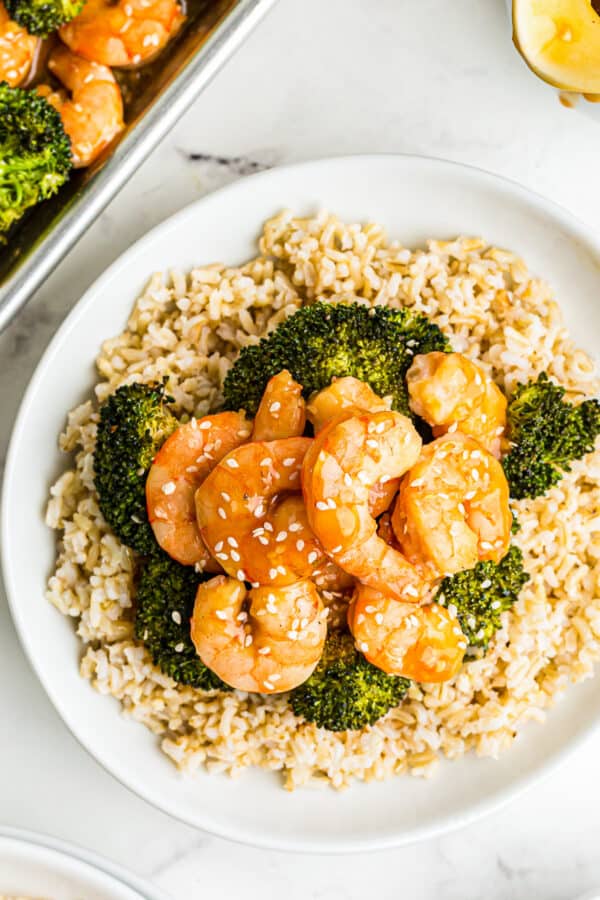 Honey Garlic Shrimp And Broccoli Sheet Pan Dinner The Cookie Rookie