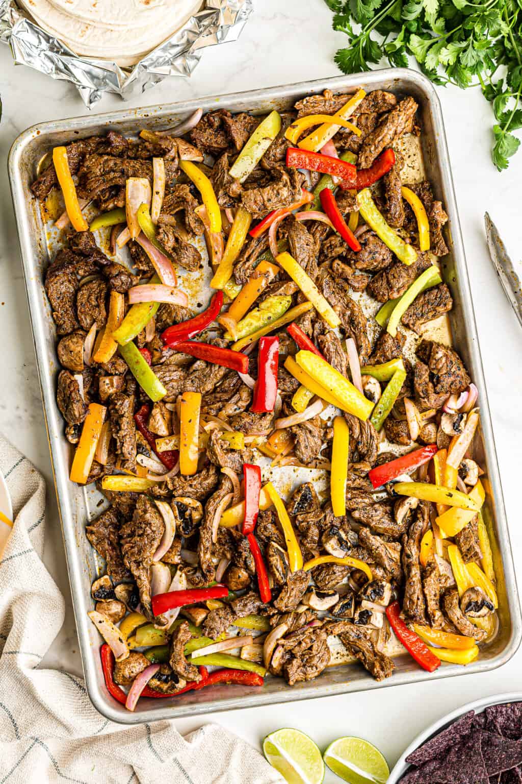 Sheet Pan Steak Fajitas Recipe The Cookie Rookie®