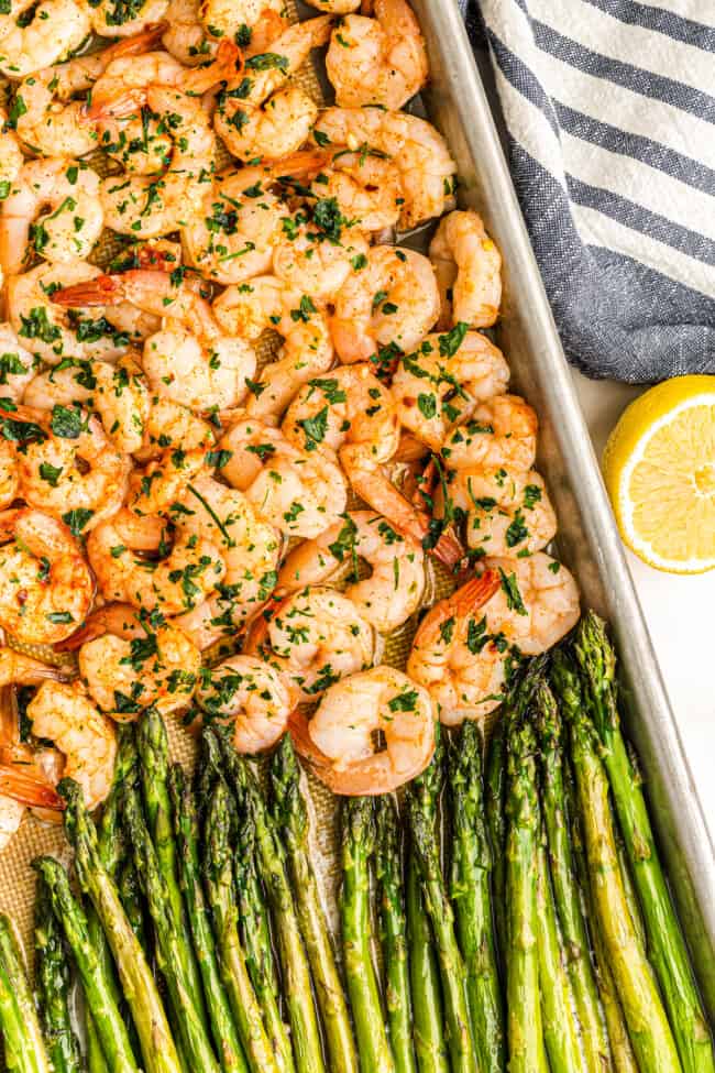 Shrimp and Asparagus Sheet Pan Meal - The Cookie Rookie®