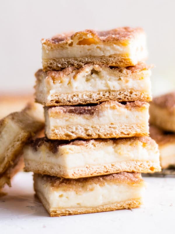 stack of 5 sopapilla cheesecake bars