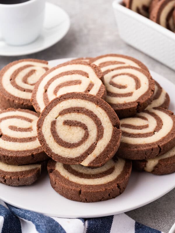 platter with pinwheel cookies