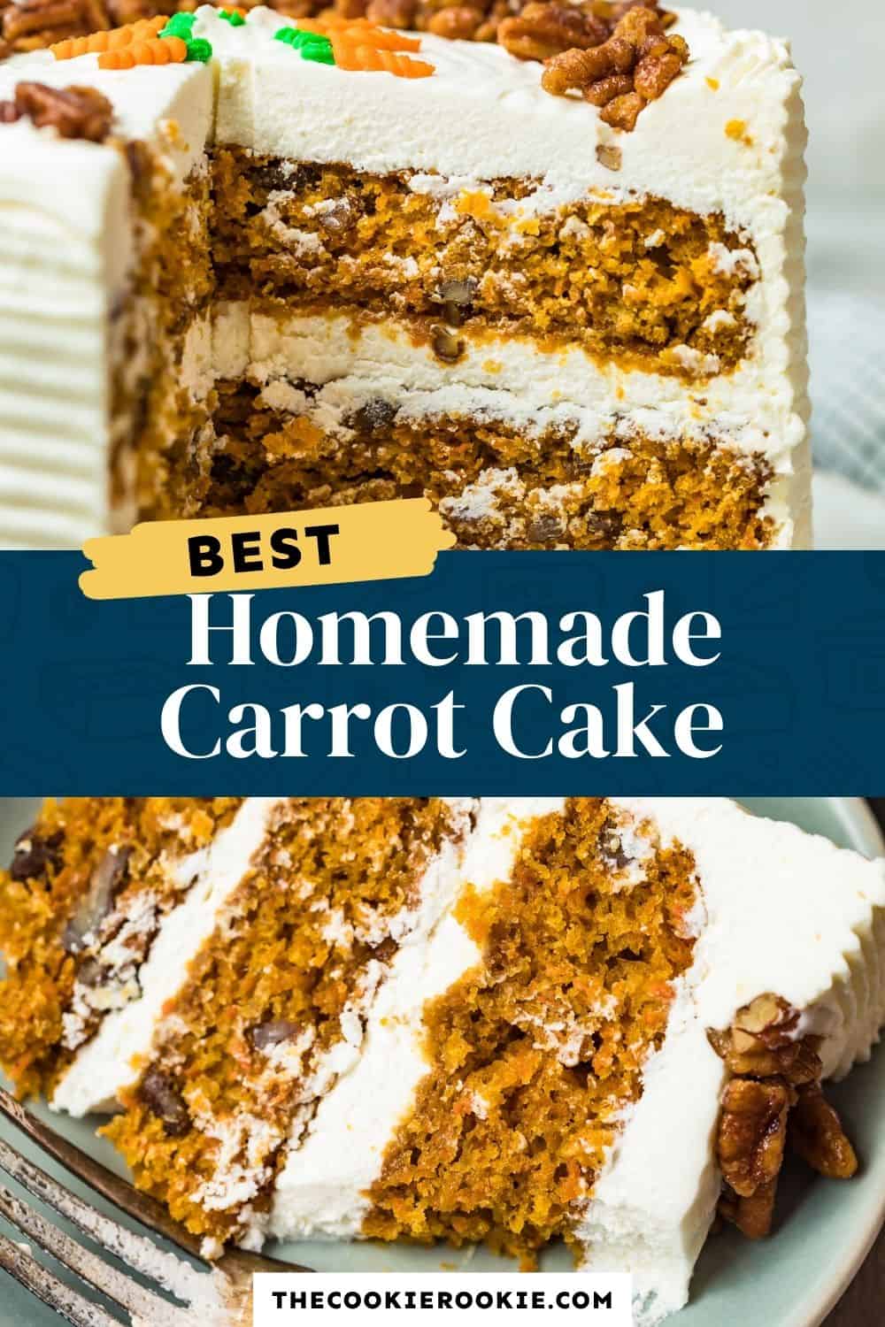 Homemade Carrot Cake Recipe - The Cookie Rookie®