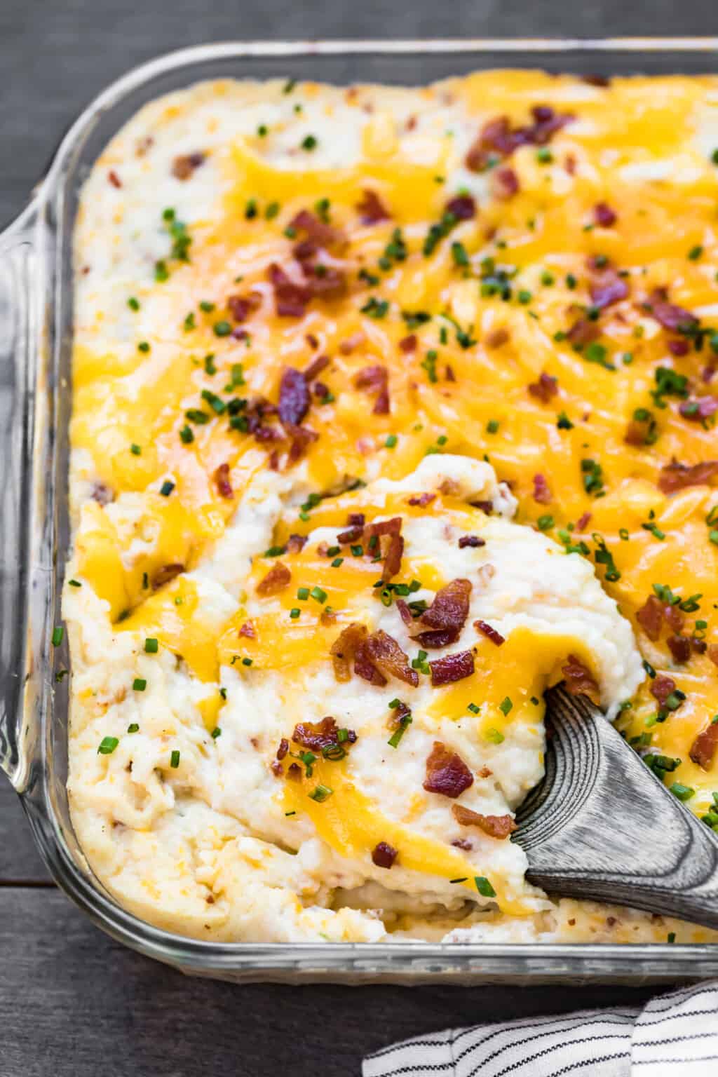 Loaded Mashed Potato Casserole (Make Ahead) - The Cookie Rookie®