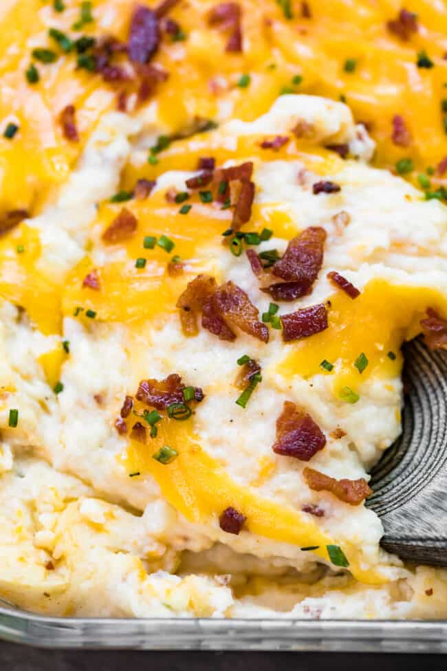 Loaded Mashed Potato Casserole (Make Ahead) - The Cookie Rookie®