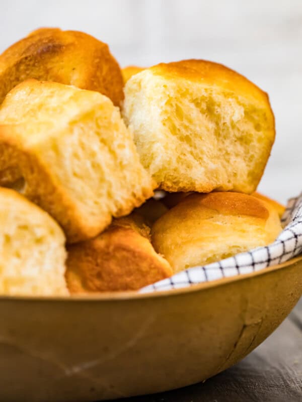 bowl of make ahead yeast rolls