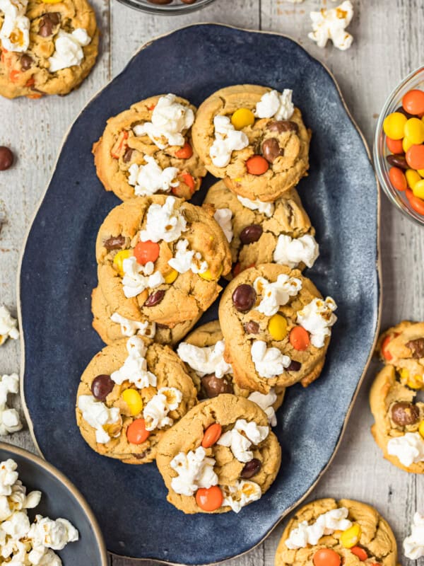 movie night cookies on platter