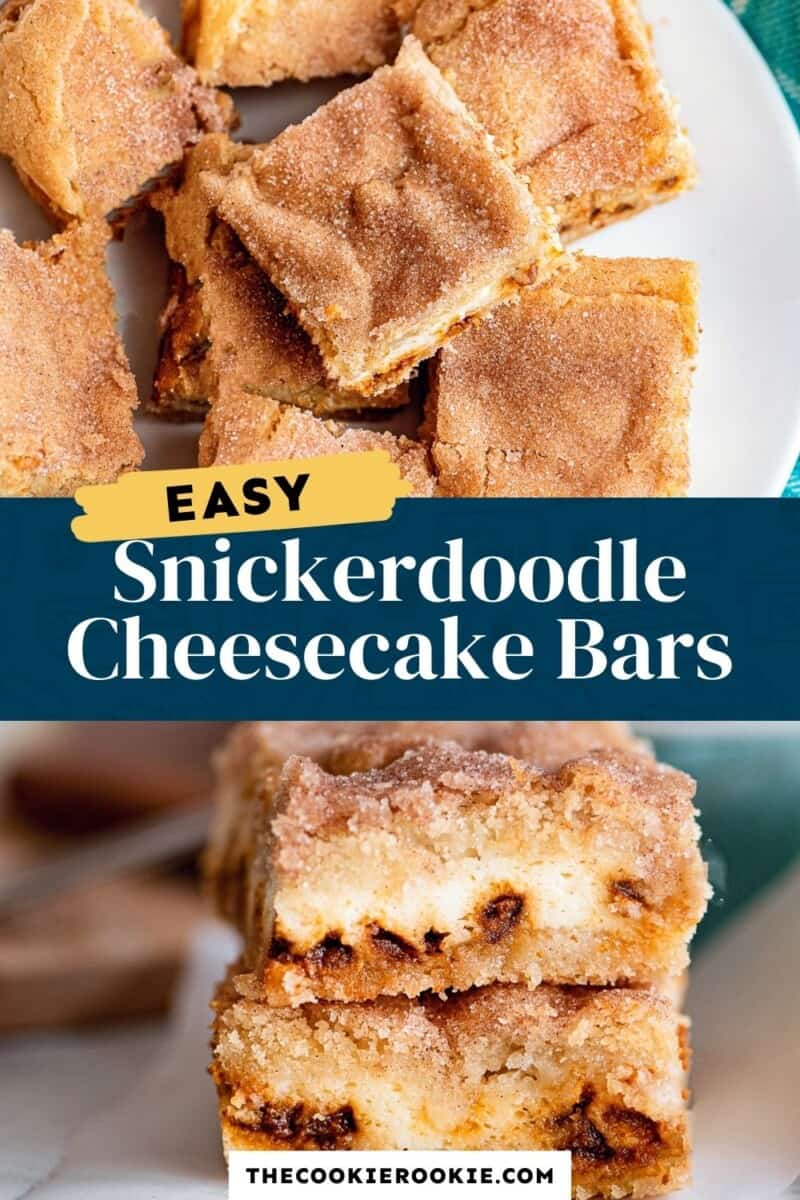 Snickerdoodle Cheesecake Bars Recipe - The Cookie Rookie®