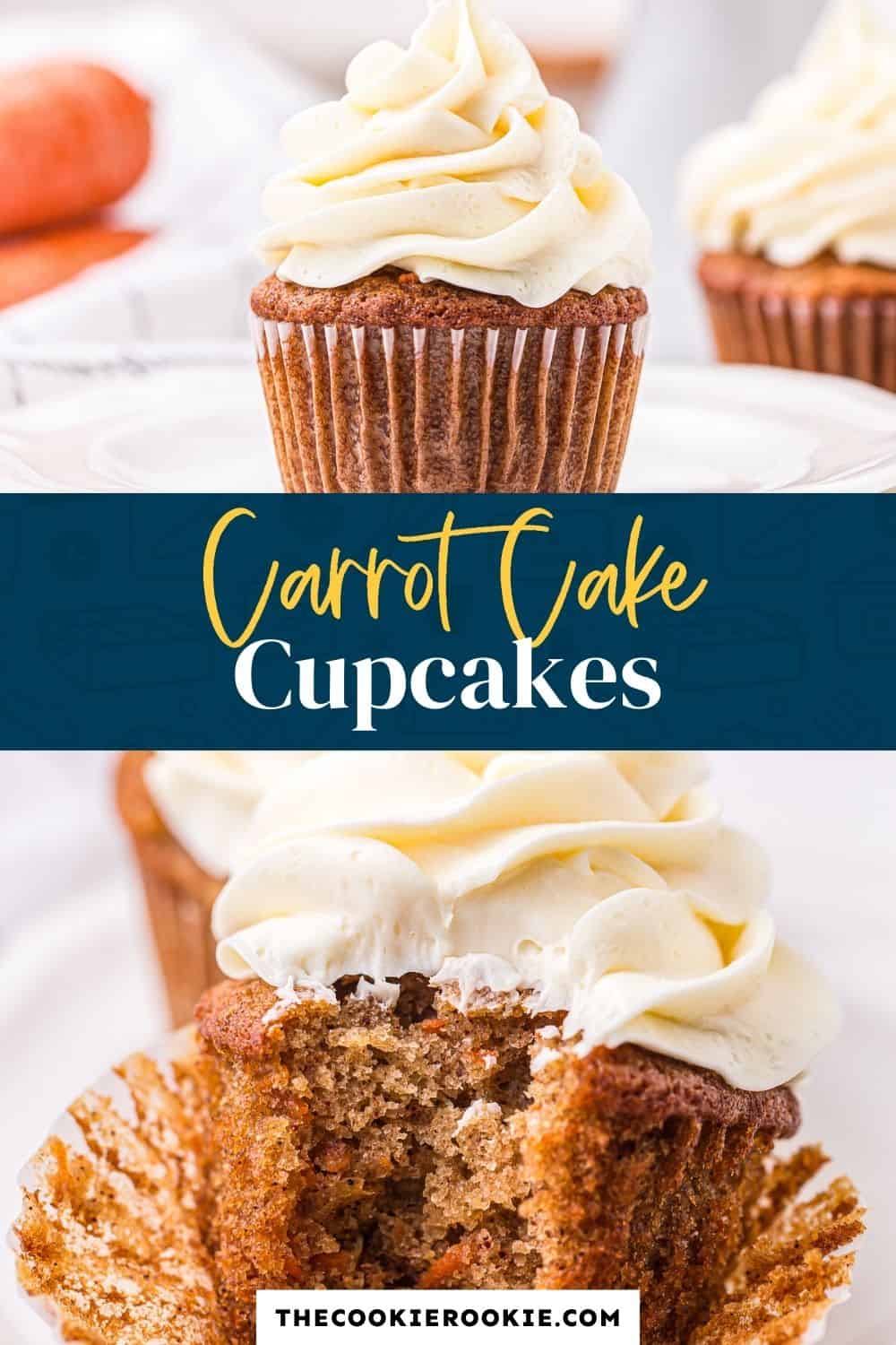 Carrot Cake Cupcakes - The Cookie Rookie®