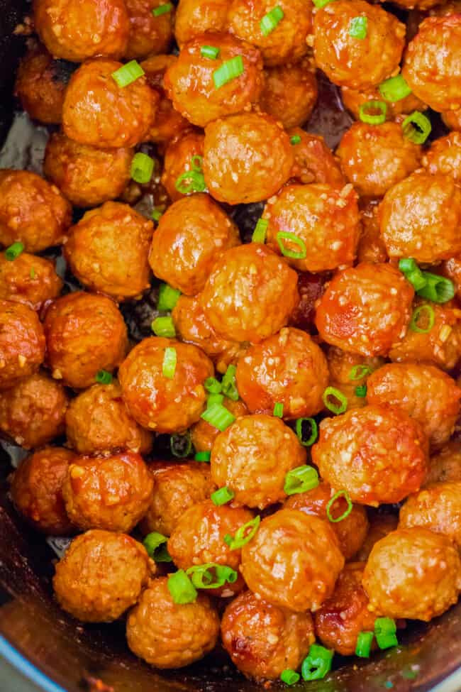 Crockpot Honey Garlic Meatballs Recipe - The Cookie Rookie®