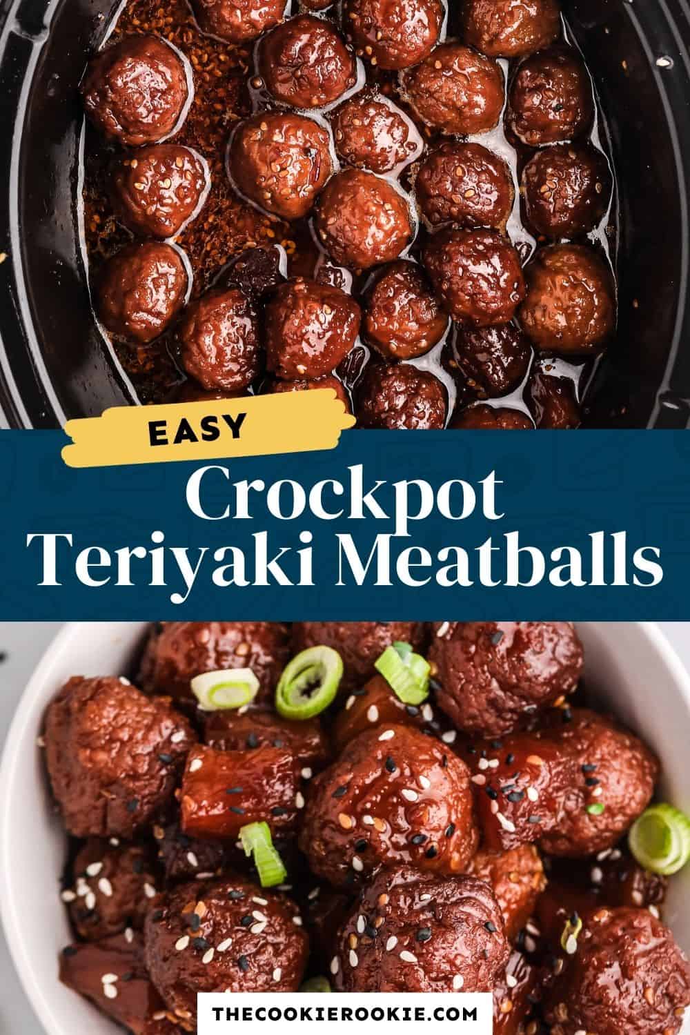 Crockpot Teriyaki Meatballs Recipe - The Cookie Rookie®