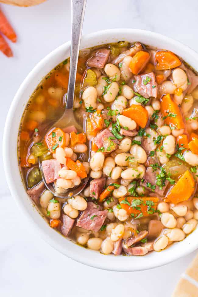 Instant Pot Ham and Bean Soup Recipe - The Cookie Rookie®