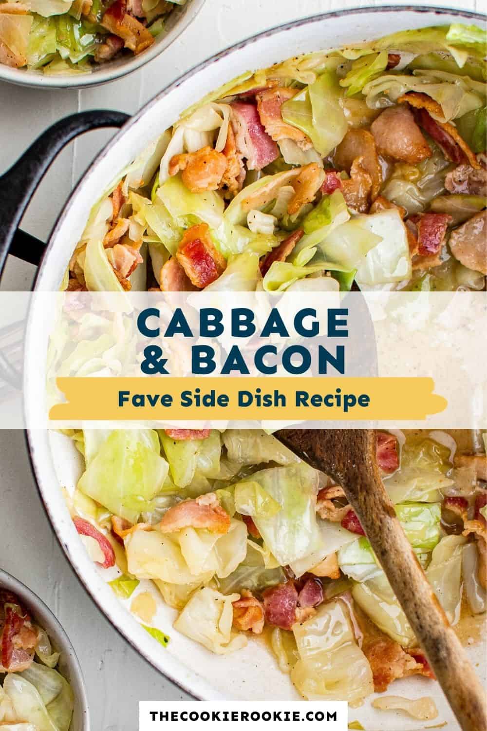 Fried Cabbage with Bacon Recipe - The Cookie Rookie®