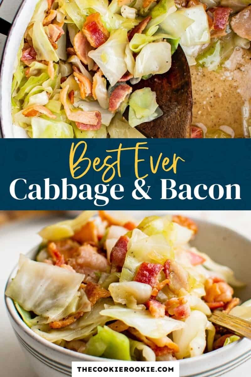 Fried Cabbage with Bacon Recipe - The Cookie Rookie®